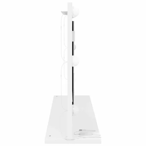 Toalett Tükör Fehér 80 x 45 x 18 cm Megmunkált fa és üveg