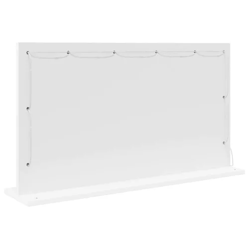 Toalett Tükör Fehér 80 x 45 x 18 cm Megmunkált fa és üveg
