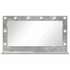 Toalett Tükör LED -es lámpákkal Beton Szürke 80 x 45 x 18 cm