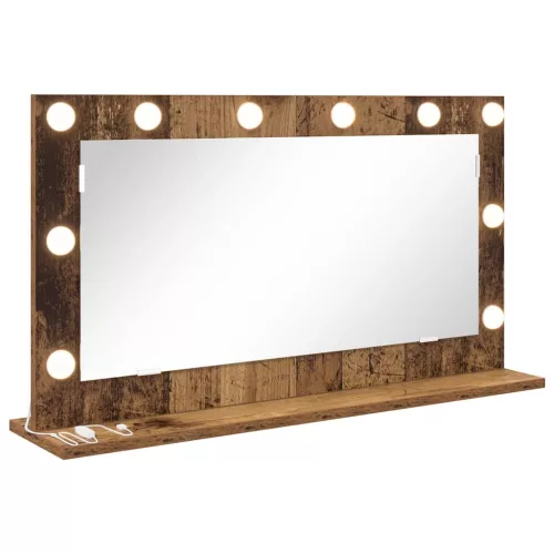 Toalett Tükör Öreg fa 80 x 45 x 18 cm Megmunkált fa és üveg