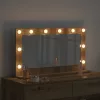 Toalett Tükör LED -es lámpákkal Artisan tölgy 80 x 45 x 18 cm
