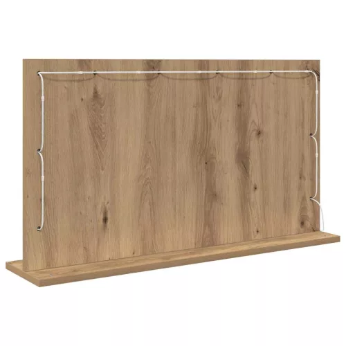 Toalett Tükör LED -es lámpákkal Artisan tölgy 80 x 45 x 18 cm