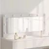 Toalett Tükör Fehér 100 x 45 x 18 cm Megmunkált fa és üveg