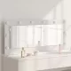 Toalett Tükör Fehér 100 x 45 x 18 cm Megmunkált fa és üveg