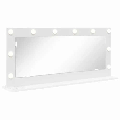 Toalett Tükör Fehér 100 x 45 x 18 cm Megmunkált fa és üveg