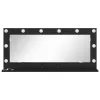 Toalett Tükör LED -es lámpákkal Fekete tölgy 100 x 45 x 18 cm