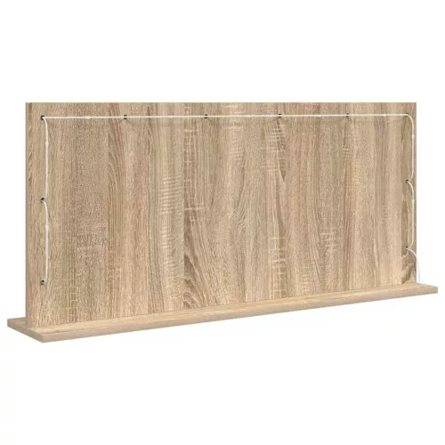 Toalett Tükör LED -es lámpákkal Sonoma tölgy 100 x 45 x 18 cm