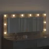 Toalett Tükör LED -es lámpákkal Beton Szürke 100 x 45 x 18 cm