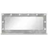 Toalett Tükör LED -es lámpákkal Beton Szürke 100 x 45 x 18 cm