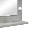 Toalett Tükör LED -es lámpákkal Beton Szürke 100 x 45 x 18 cm