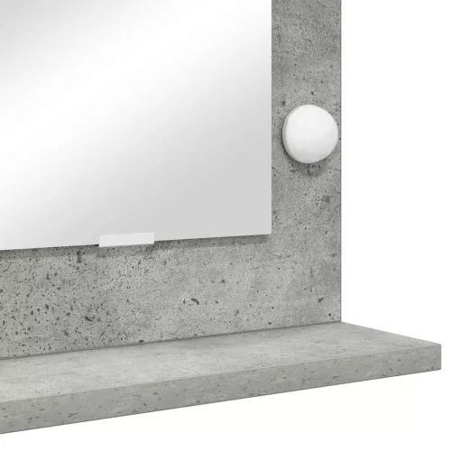 Toalett Tükör LED -es lámpákkal Beton Szürke 100 x 45 x 18 cm