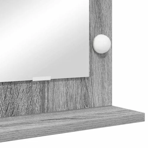 Toalett Tükör LED -es lámpákkal Szürke Sonoma 100 x 45 x 18 cm