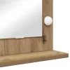 Toalett Tükör LED -es lámpákkal Artisan tölgy 100 x 45 x 18 cm