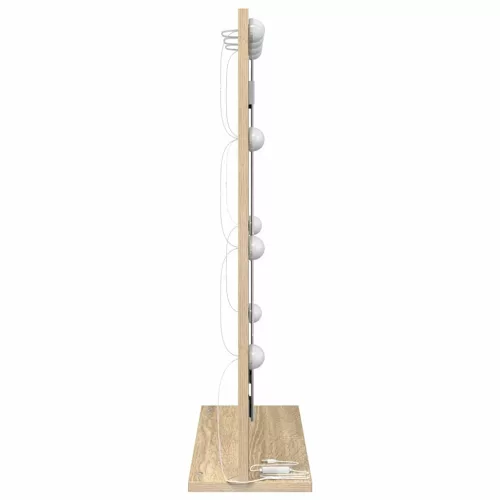 Toalett Tükör LED -es lámpákkal Sonoma tölgy 70 x 50 x 18 cm