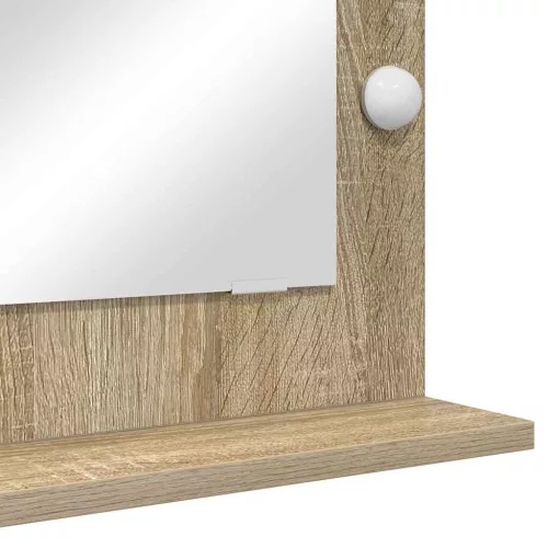 Toalett Tükör LED -es lámpákkal Sonoma tölgy 70 x 50 x 18 cm