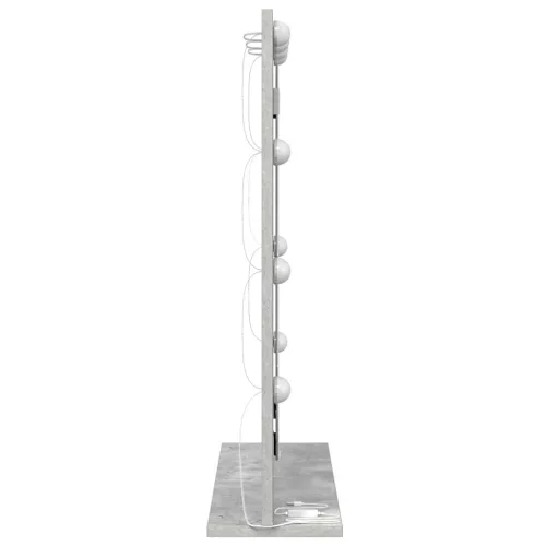 Toalett Tükör LED -es lámpákkal Beton Szürke 70 x 50 x 18 cm