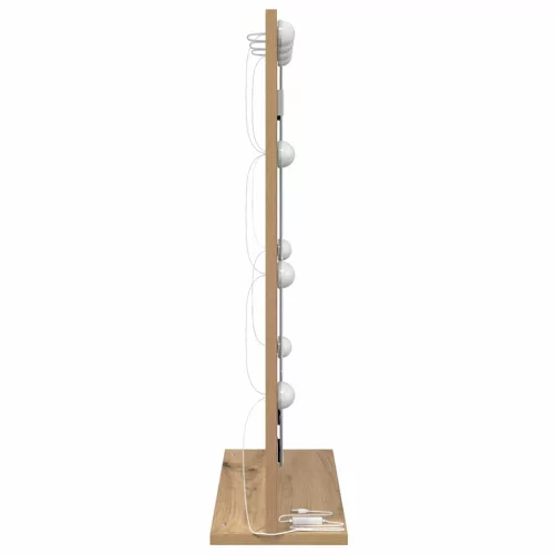 Toalett Tükör LED -es lámpákkal Artisan tölgy 70 x 50 x 18 cm