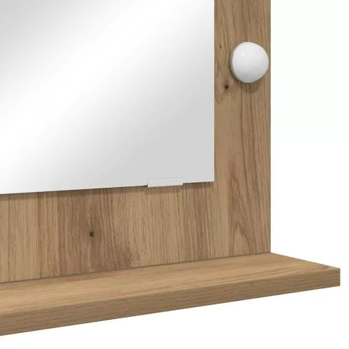 Toalett Tükör LED -es lámpákkal Artisan tölgy 70 x 50 x 18 cm