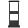 Konzolasztal polcokkal Musta tammi 101 x 35 x 80.5 cm Faanyag