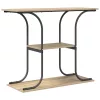 Konzolasztal polcokkal sonoma tölgy 101 x 35 x 80.5 cm Faanyag