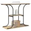 Konzolasztal polcokkal sonoma tölgy 101 x 35 x 80.5 cm Faanyag