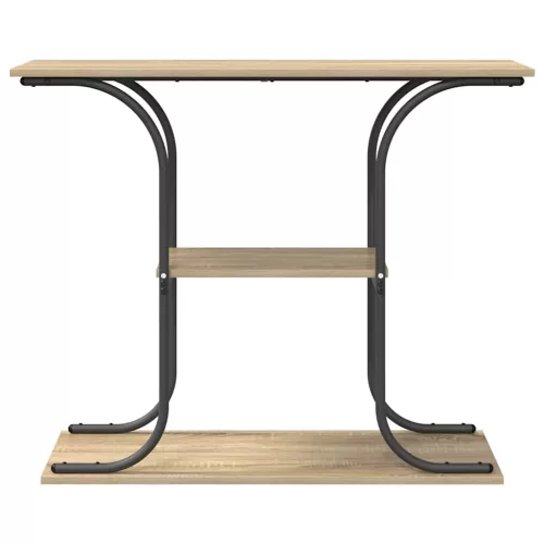 Konzolasztal polcokkal sonoma tölgy 101 x 35 x 80.5 cm Faanyag