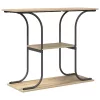 Konzolasztal polcokkal sonoma tölgy 101 x 35 x 80.5 cm Faanyag