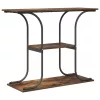 Konzolasztal polcokkal Füstölt tölgy 101 x 35 x 80.5 cm Faanyag
