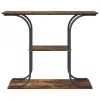 Konzolasztal polcokkal Füstölt tölgy 101 x 35 x 80.5 cm Faanyag