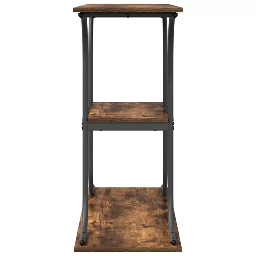 Konzolasztal polcokkal Füstölt tölgy 101 x 35 x 80.5 cm Faanyag
