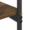 Konzolasztal polcokkal Füstölt tölgy 101 x 35 x 80.5 cm Faanyag