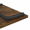 Konzolasztal polcokkal Füstölt tölgy 101 x 35 x 80.5 cm Faanyag