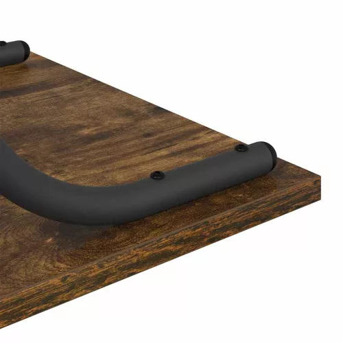 Konzolasztal polcokkal Füstölt tölgy 101 x 35 x 80.5 cm Faanyag