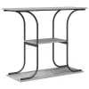 Konzolasztal polcokkal Szürke sonoma 101 x 35 x 80.5 cm Faanyag