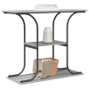 Konzolasztal polcokkal Szürke sonoma 101 x 35 x 80.5 cm Faanyag