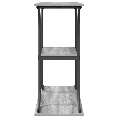 Konzolasztal polcokkal Szürke sonoma 101 x 35 x 80.5 cm Faanyag