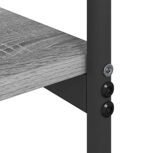 Konzolasztal polcokkal Szürke sonoma 101 x 35 x 80.5 cm Faanyag