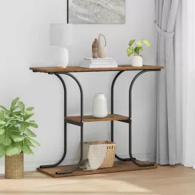 Konzolasztal polcokkal Régi fa 101 x 35 x 80.5 cm Faanyag