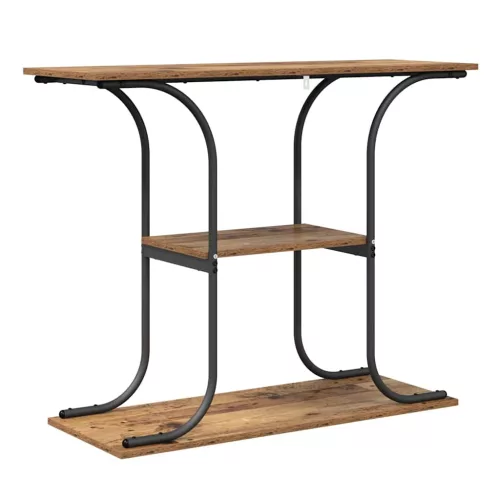 Konzolasztal polcokkal Régi fa 101 x 35 x 80.5 cm Faanyag