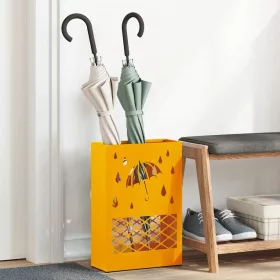   Napernyő Állvány tárolóval mustársárga 28 x 12 x 41 cm Fém