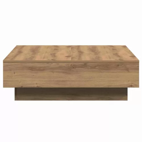 Dohányzóasztal kézműves tölgy 90 x 90 x 28 cm Faanyag