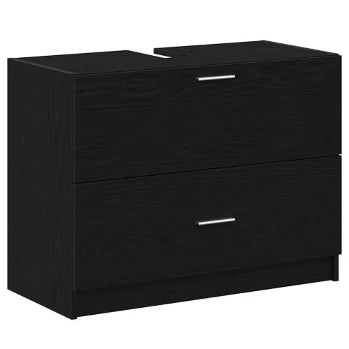 Mosdó Szekrény fiókkal Fekete tölgy 78 x 37 x 59 cm Faanyag