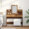 Sminktükör fiókkal tárolóval Öreg fa 100 x 40 x 130 cm Faanyag
