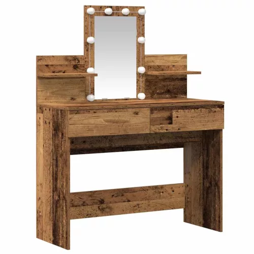 Sminktükör fiókkal tárolóval Öreg fa 100 x 40 x 130 cm Faanyag