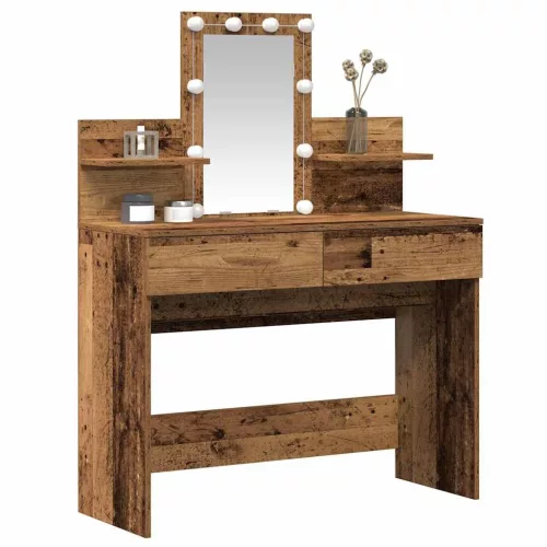 Sminktükör fiókkal tárolóval Öreg fa 100 x 40 x 130 cm Faanyag
