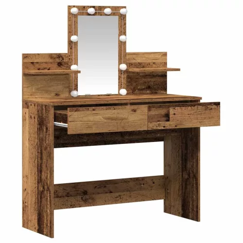 Sminktükör fiókkal tárolóval Öreg fa 100 x 40 x 130 cm Faanyag