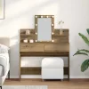 Sminktükör fiókkal kézműves tölgy 100 x 40 x 130 cm Faanyag