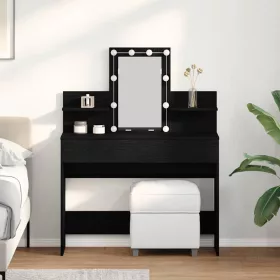 Sminktükör fiókkal Musta tammi 100 x 40 x 130 cm Faanyag