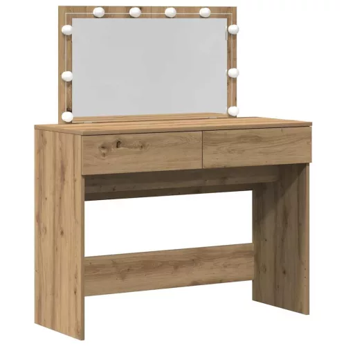Sminkasztal fiókkal kézműves tölgy 100 x 40 x 120 cm Faanyag
