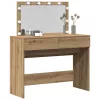 Sminkasztal fiókkal kézműves tölgy 100 x 40 x 120 cm Faanyag